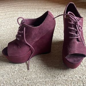 Steven madden platform wedged heels